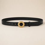 ITAZERO black laurel ring embossed belt 02 full
