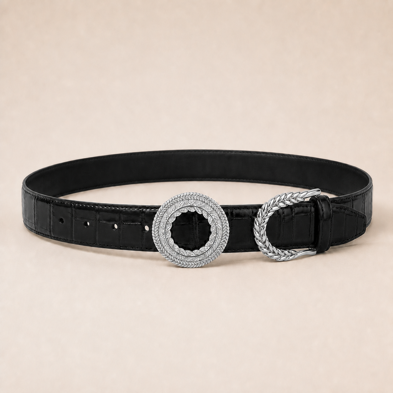 ITAZERO Laurel Filigree Belt — Silver