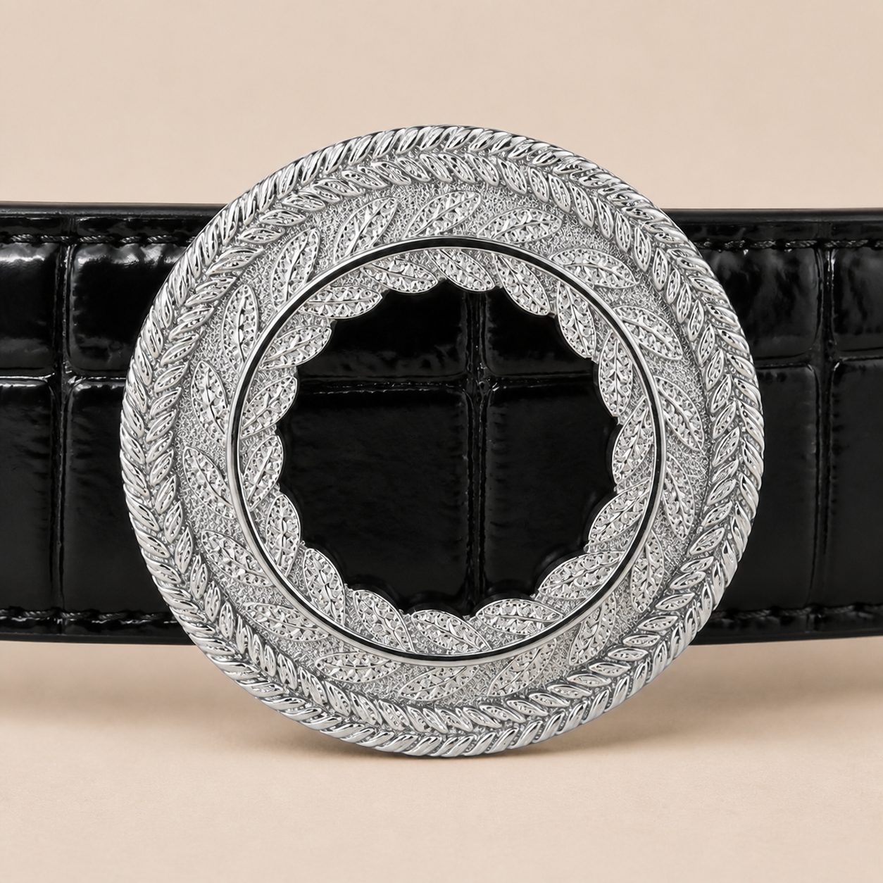 ITAZERO Laurel Filigree Belt — Silver