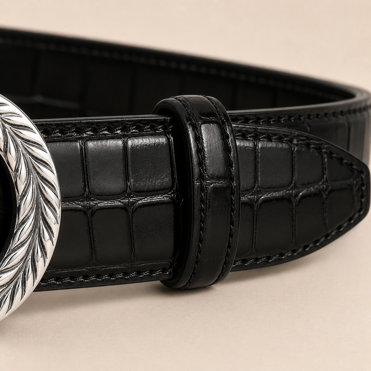 ITAZERO Laurel Filigree Belt — Silver