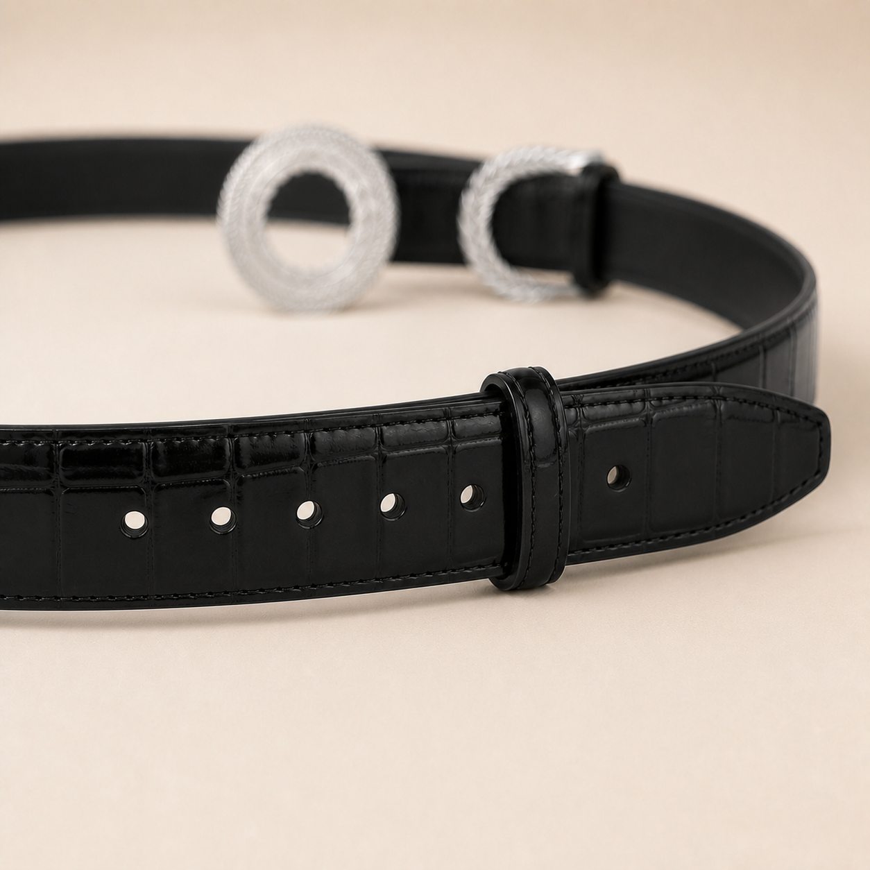 ITAZERO Laurel Filigree Belt — Silver
