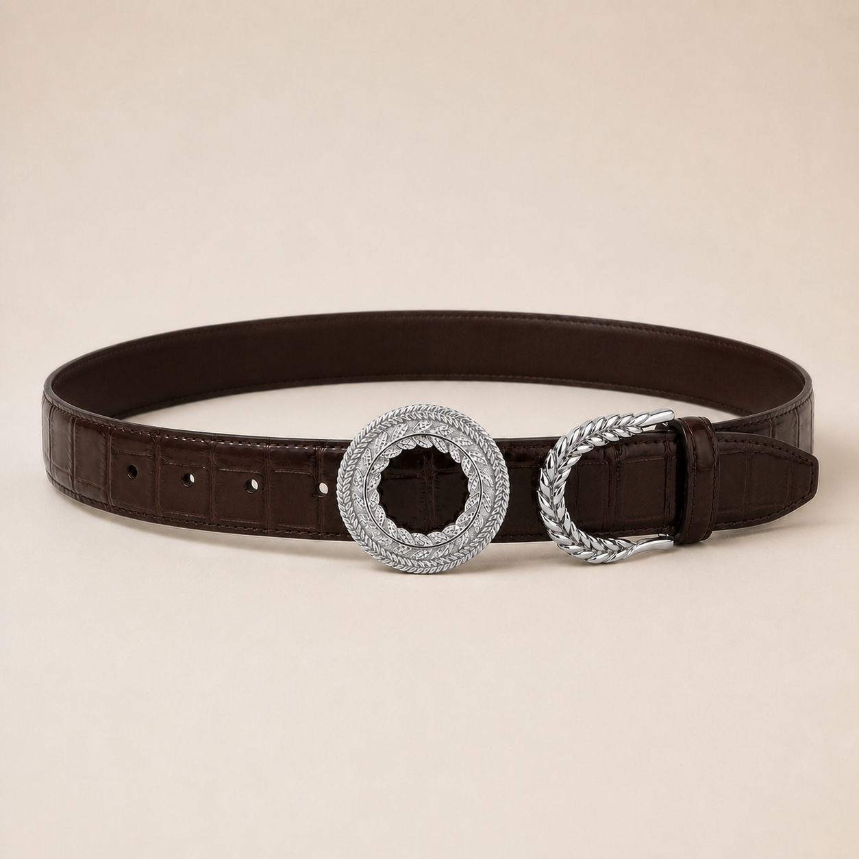ITAZERO Laurel Filigree Belt — Silver