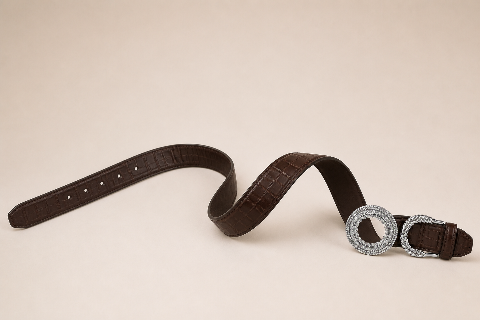 ITAZERO Laurel Filigree Belt — Silver