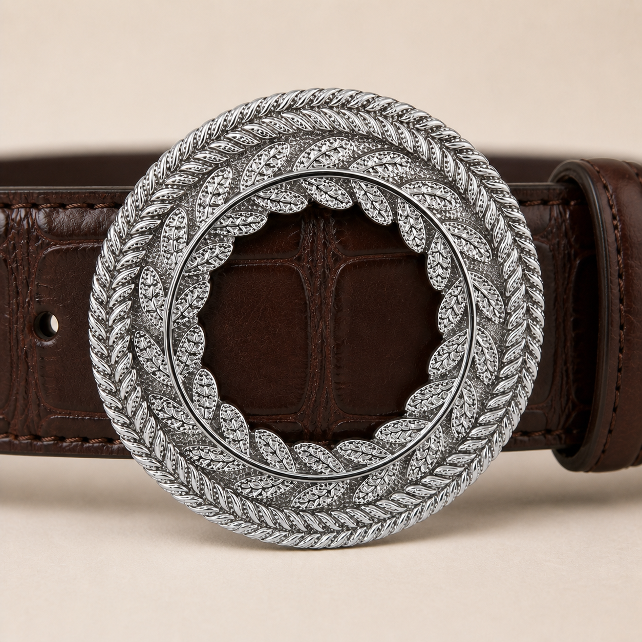 ITAZERO Laurel Filigree Belt — Silver