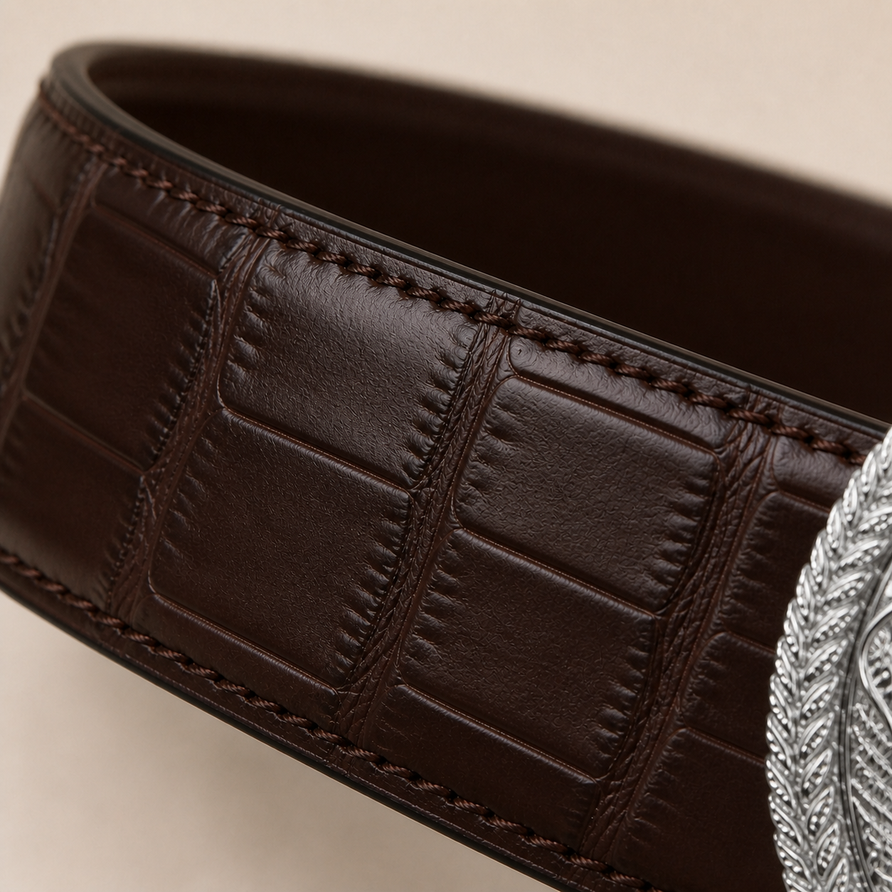 ITAZERO Laurel Filigree Belt — Silver