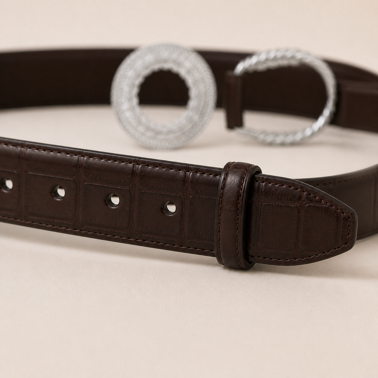ITAZERO Laurel Filigree Belt — Silver