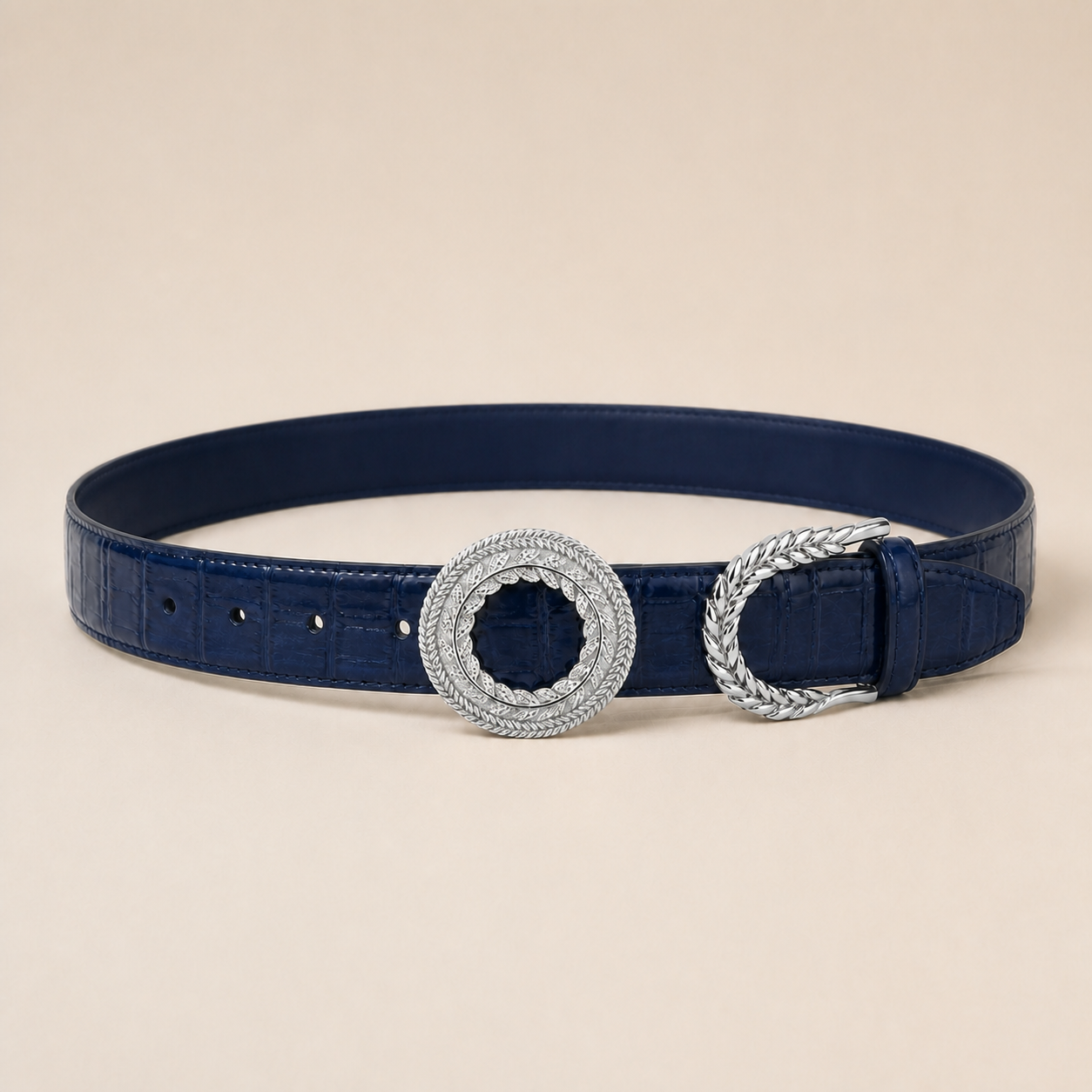 ITAZERO Laurel Filigree Belt — Silver