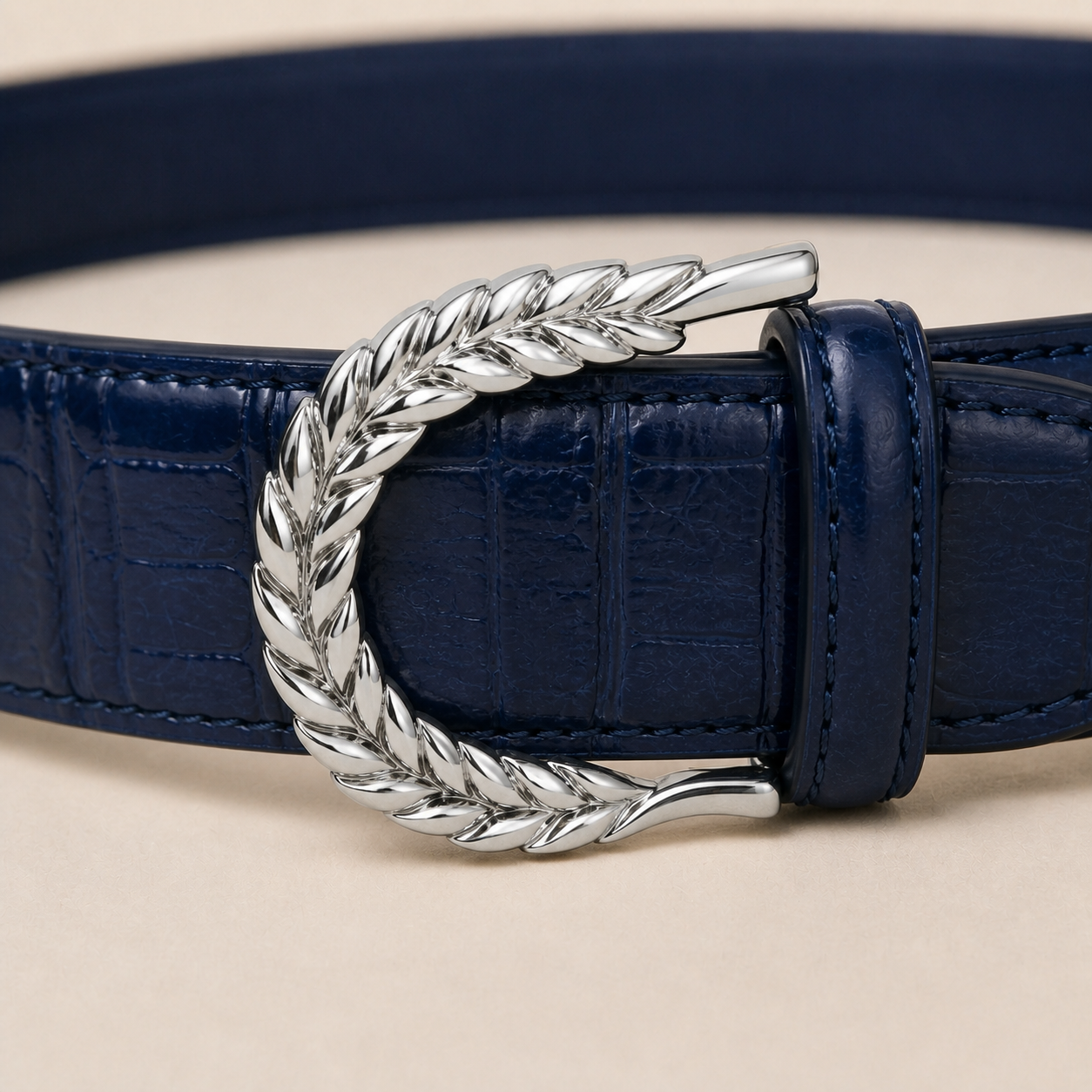 ITAZERO Laurel Filigree Belt — Silver