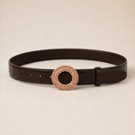 ITAZERO rose gold laurel ring belt belt-brown-01-main