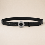 ITAZERO silver laurel ring belt belt-black-02-full