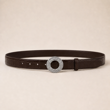 ITAZERO silver laurel ring belt belt-brown-02-full