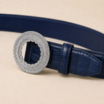 ITAZERO silver laurel ring belt belt-navy-04-joint